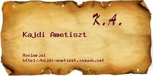 Kajdi Ametiszt névjegykártya